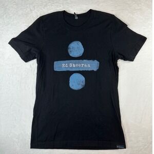 Ed Sheeran Divide Tour T-Shirt Black Blue Graphic Concert Tee Mens Small S
